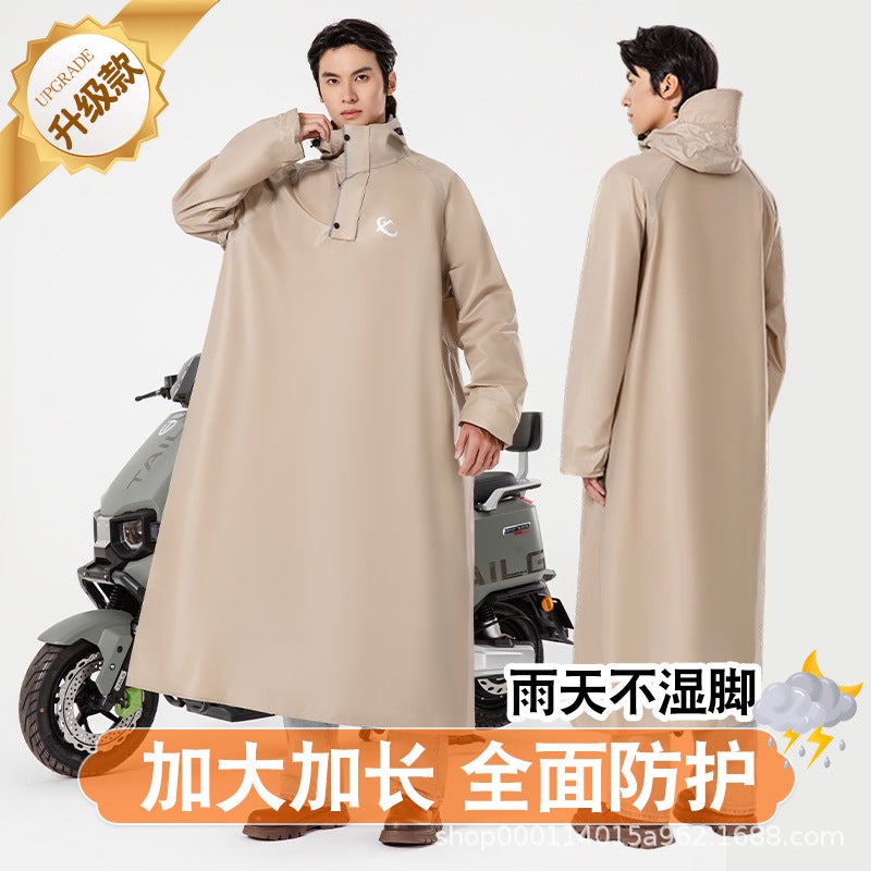 Raincoat, Electric Vehicle Raincoat, Full-Body Integrated Motorcycle Raincoat, Thickened Raincoat, Cycling Electric Vehicle Poncho - Image 3